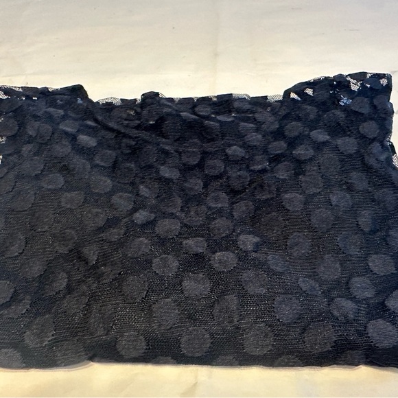 Black Polka Dot Mesh Top - Picture 3 of 4